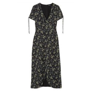Madewell Wrap Effect Georgette Floral Maxi Dress